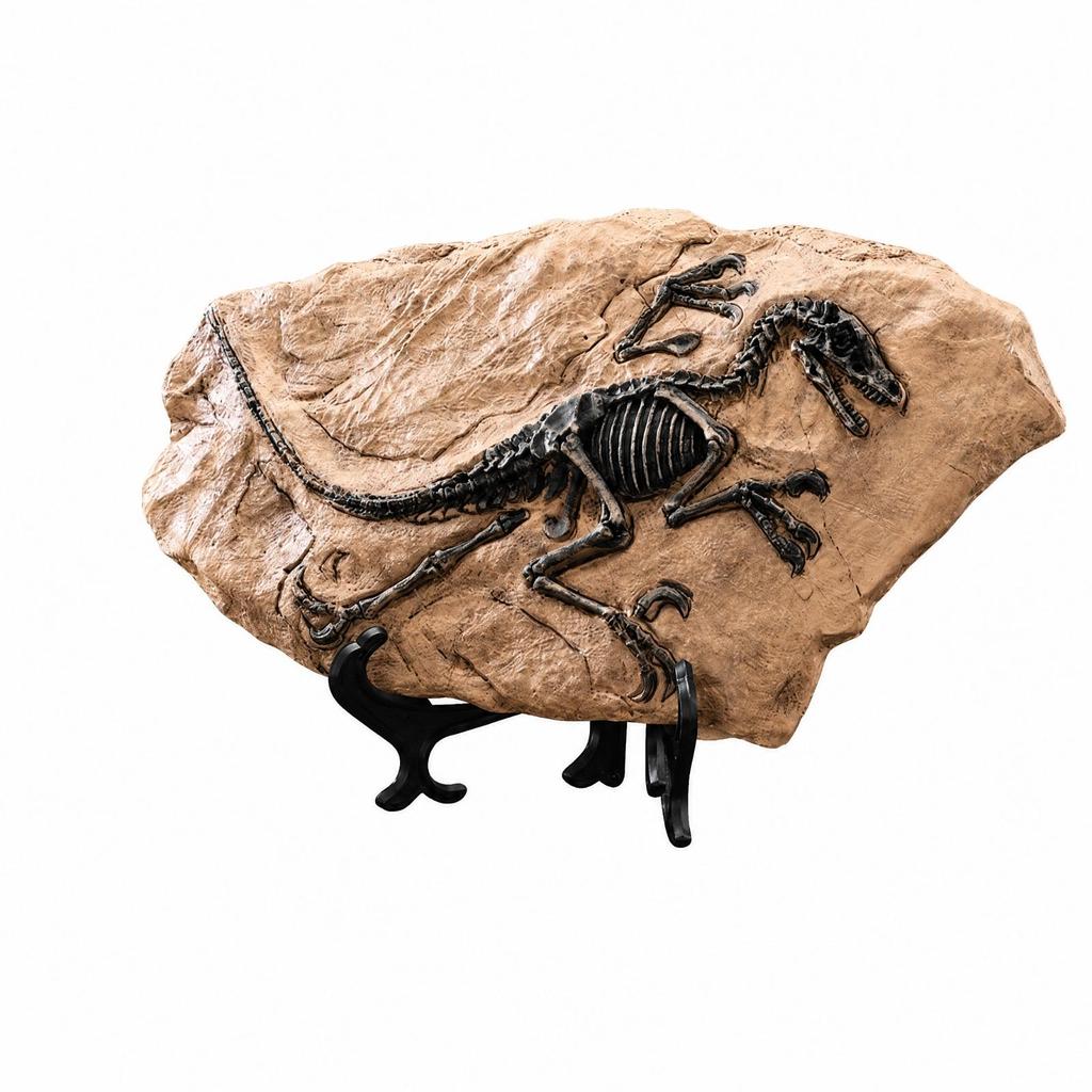 Dinosaur Display Ornament Desktop Resin Skeleton Plaque Textured Style