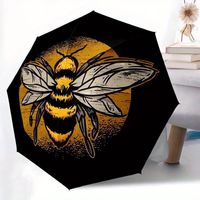 1pc Bee Honeycomb Automatic Open/Close Umbrella, Portable Folding Umbrella for Travel, Themed Events,