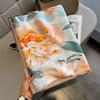 New Printed Shawl Temperament Fashionable Silk Scarf for Women In Autumn and Winter Warm Scarf Air Conditioning Spring and Autumn Beach Towel
