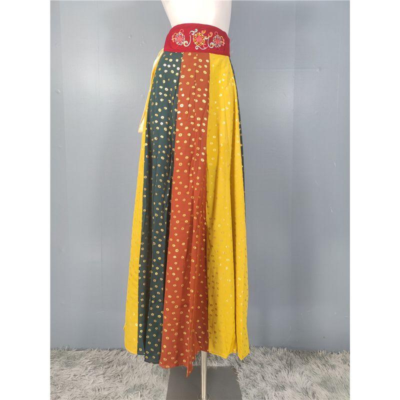 

2025ins Stylish Fashion Summer New Arrival One-Piece New Chinese Style Heavy Embroidery Lace-up Bronzing Women s Skirt Picture color XL