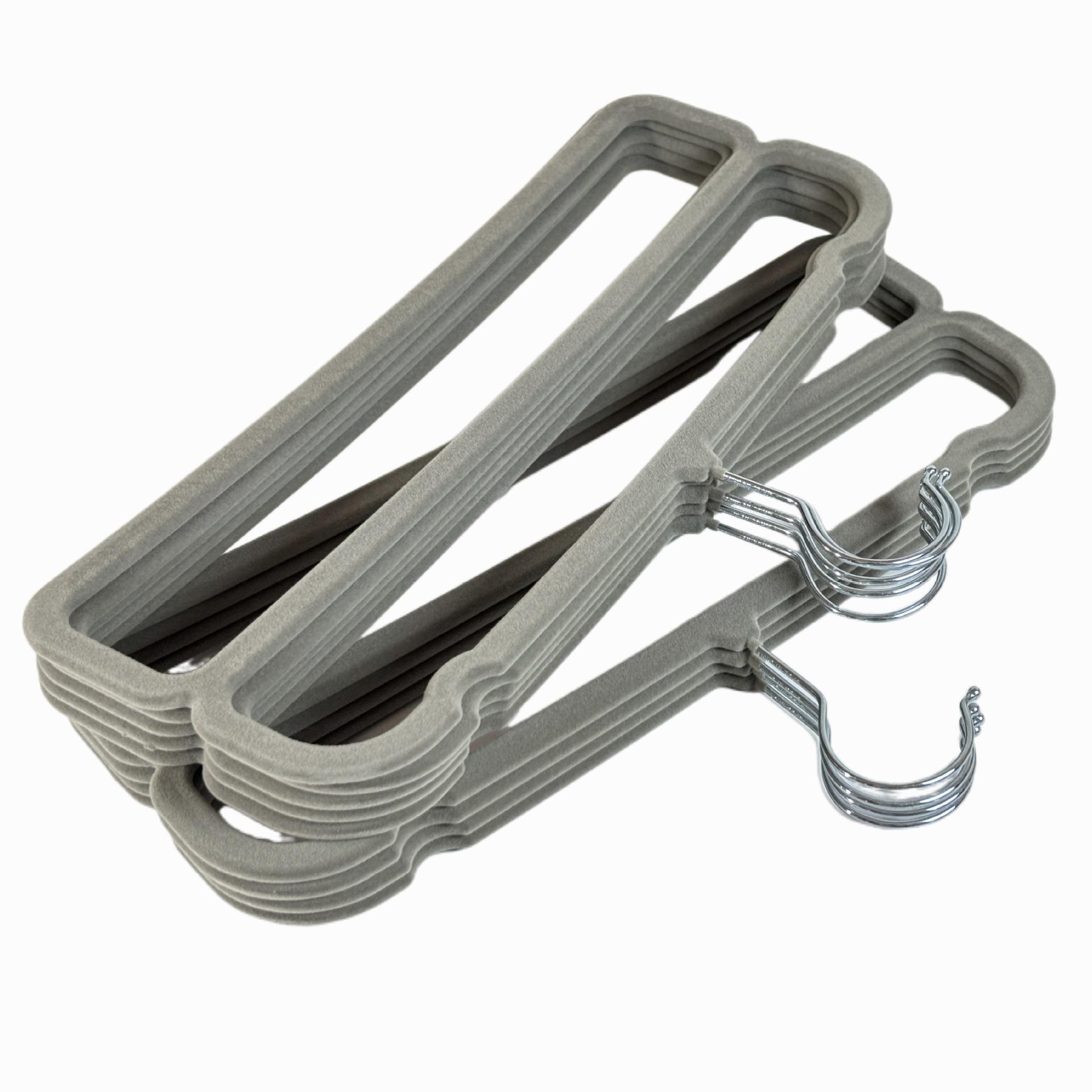 

10/20 шт. Бархатные нескользящие вешалки, Двухслойная вешалка для одежды, экономящая место, для брюк, бюстгальтеров, Прочная стойка-органайзер для гардероба для жилетов 10PCS серый