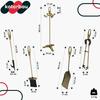 Fireplace Tool Set - KOTARBAU - 4 Pieces - Metal - Retro Style - Gold Color