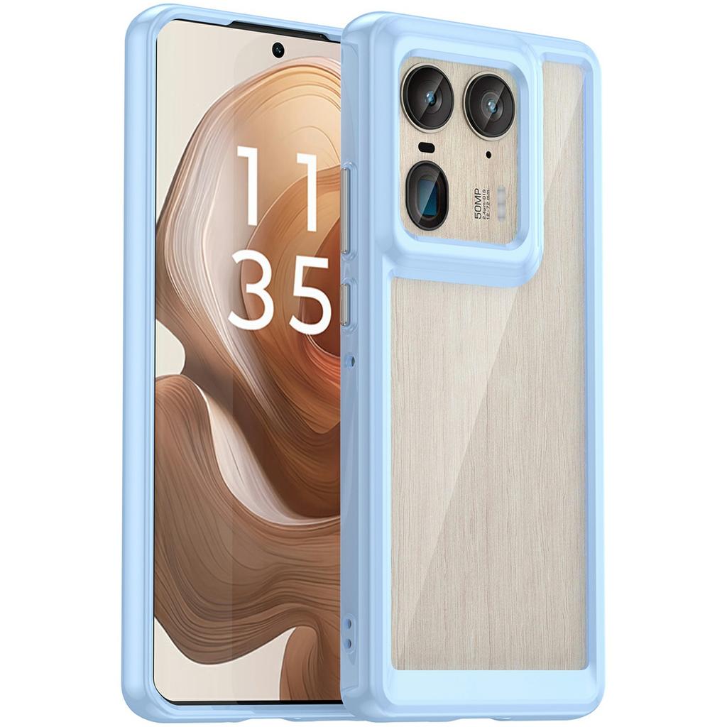 Dla Motorola Edge 50 Ultra 5G/Moto X50 Ultra 5G Etui TPU +Akrylowe Ochronne Przezroczyste Etui na Telefon