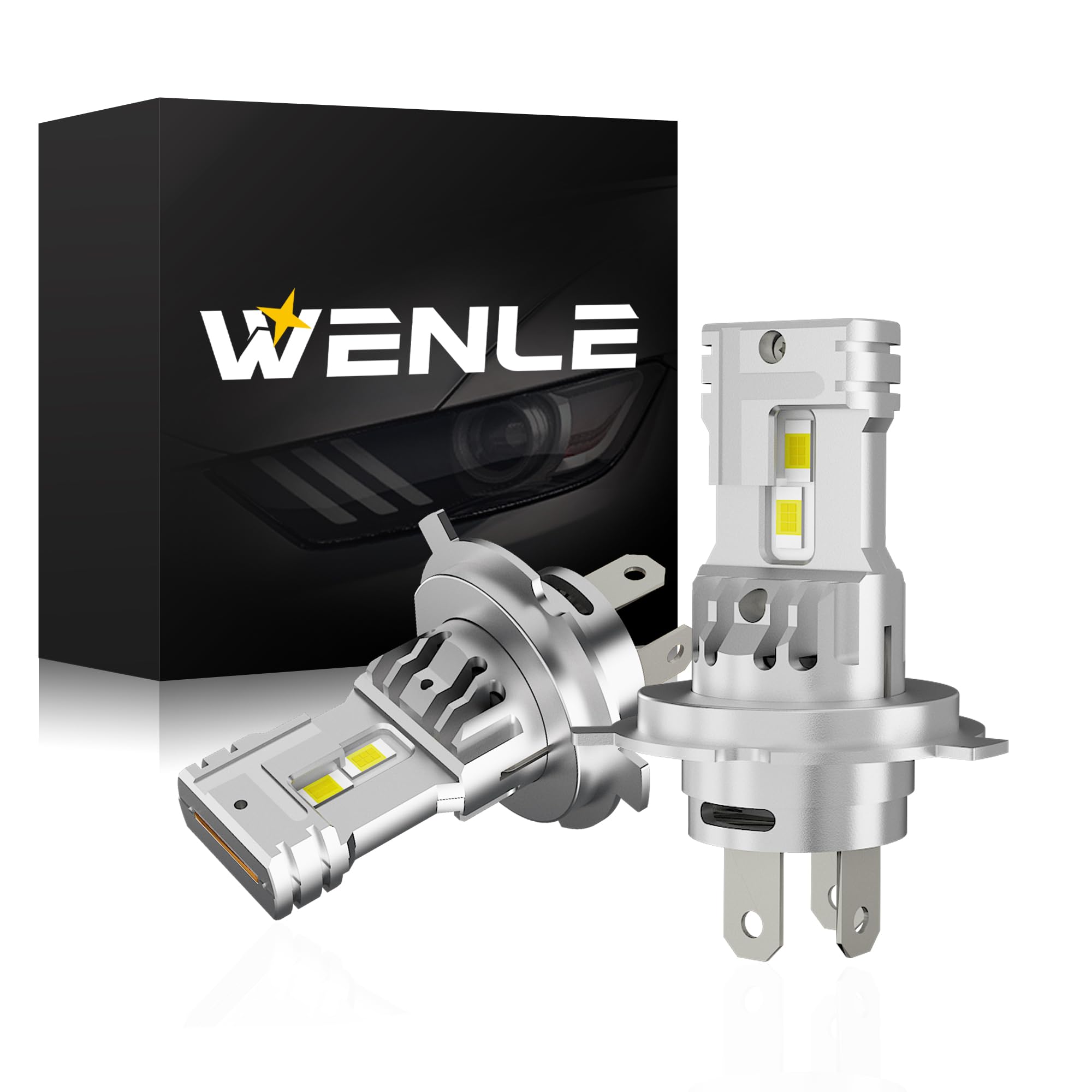 

WENLE 360° angle adjustable H4/H19 shared led headlight bulb Hi/Lo белый