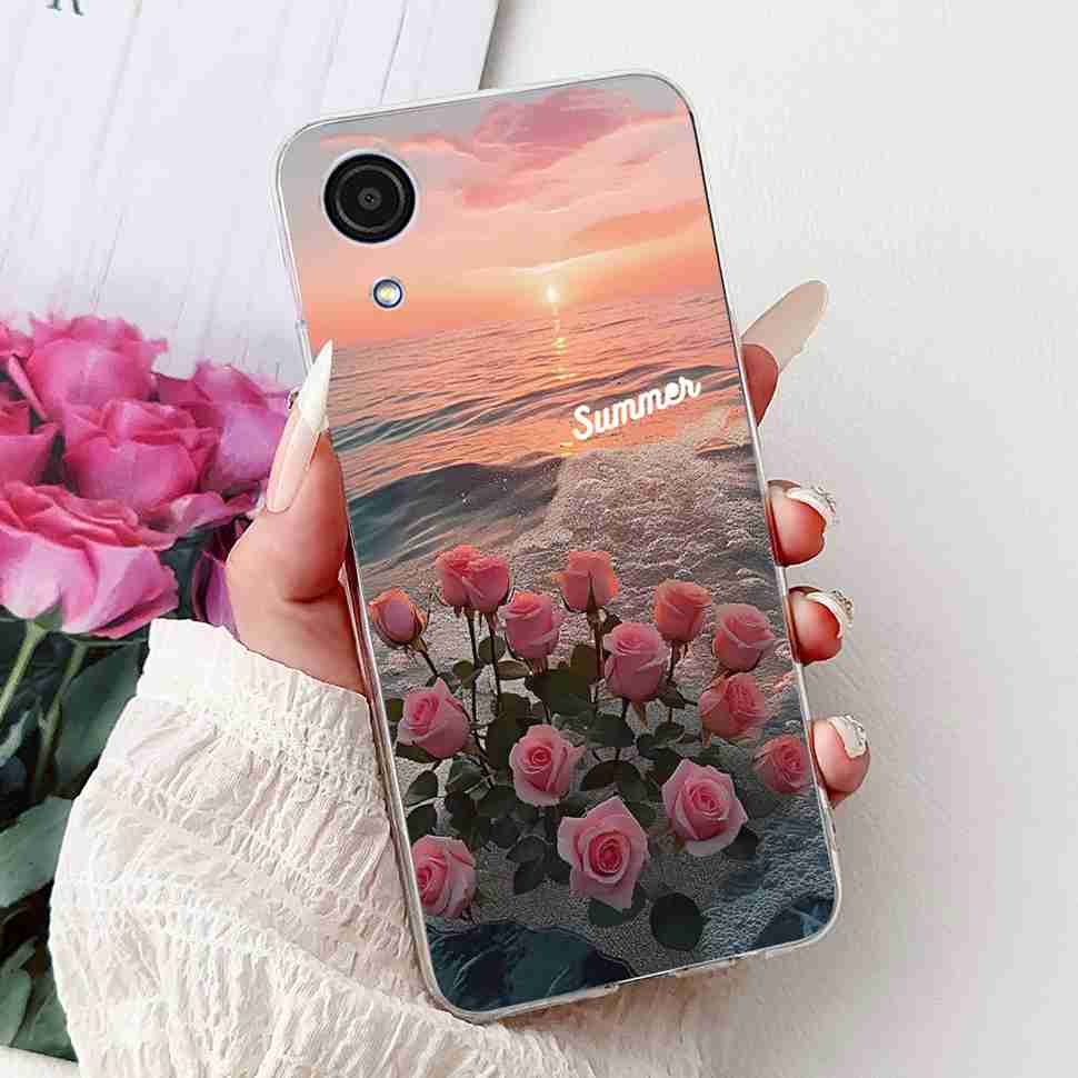 For Samsung Galaxy A03 Core 6.5" SM-A032F Soft Silicone TPU Cover For Samsung A03 Core 4G SM-A032M Fashion Flower Phone Cases