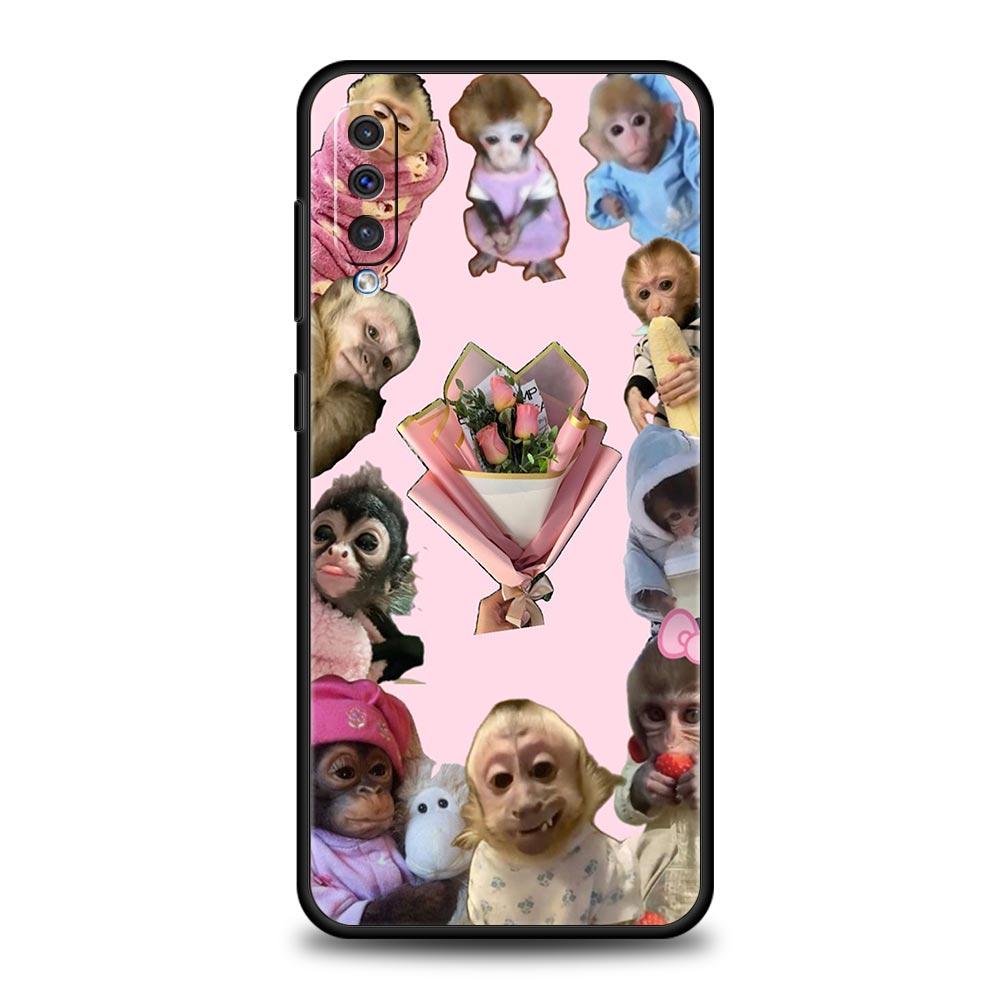 Phone Case For Samsung A56 A36 A26 A24 A12 A14 A16 A50 A70 A20E A10S A22 A40 A34 A54 A42 A52 5G A04s A06 Cover Cute Funny Monkey