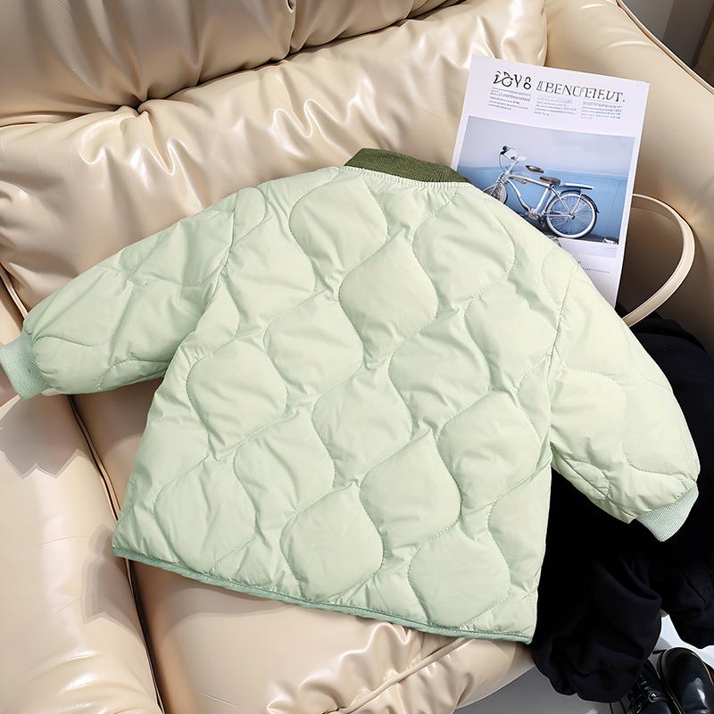 Kids Boys Girl Autumn Winter Solid Color Rounded Neck Coat Warm And Windproof Down Jacket Kids Boys Girls Winter Jacket Warm