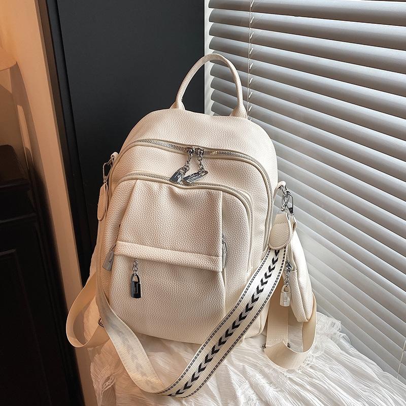 High-end Fashion Backpack Female New Student Class Commuting Schoolbag Large Capacity Travel Backpack