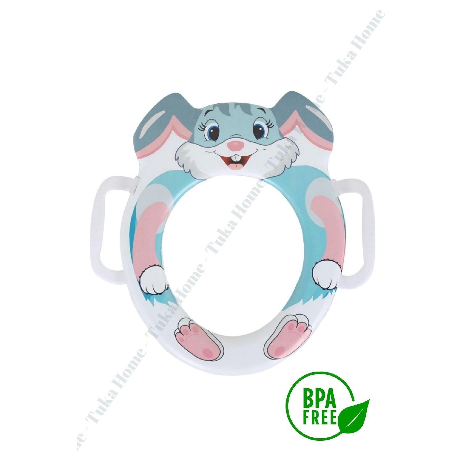 

Детский переходник на сиденье для унитаза с ручкой и губкой, роскошный кролик