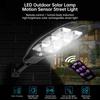 6000 Lumens Latest Outdoor Solar LED Light 3 Modes Outdoor Solar Lamp Motion Sensor Waterproof Solar Garden Street Lamp