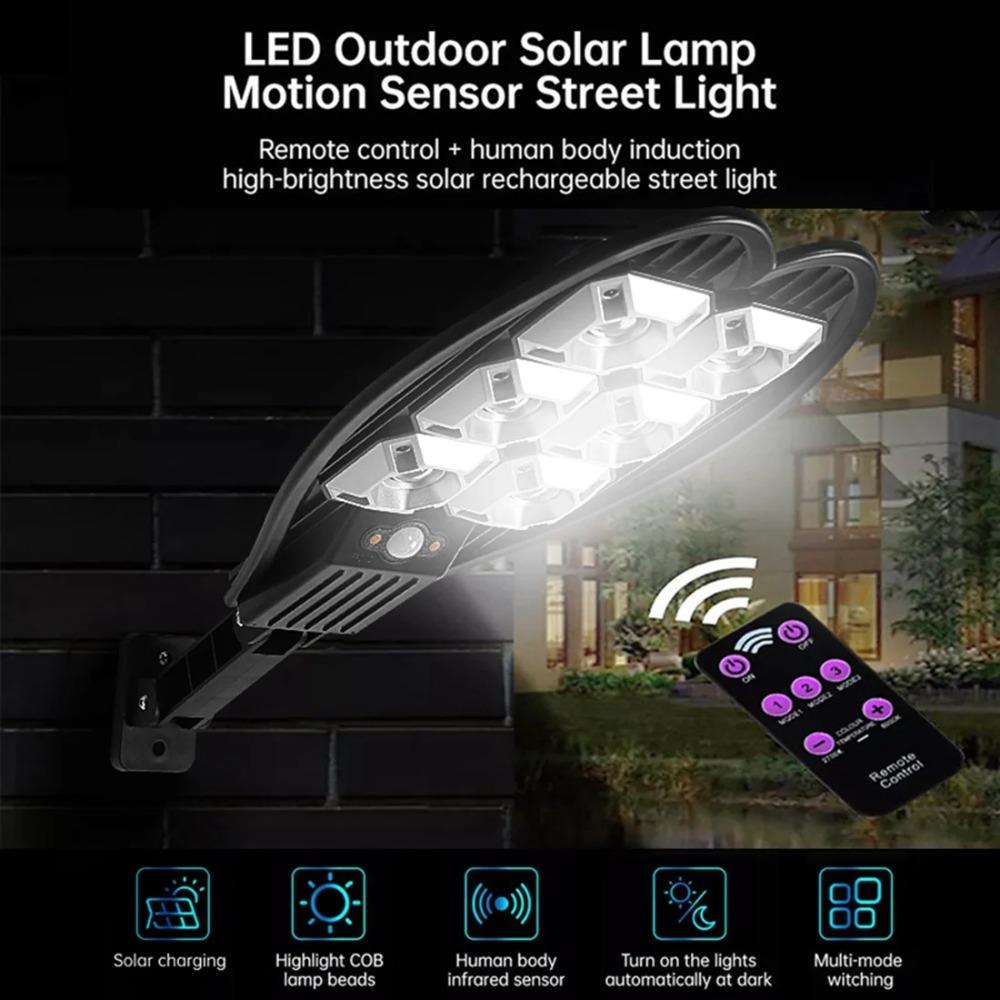 6000 Lumens Latest Outdoor Solar LED Light 3 Modes Outdoor Solar Lamp Motion Sensor Waterproof Solar Garden Street Lamp