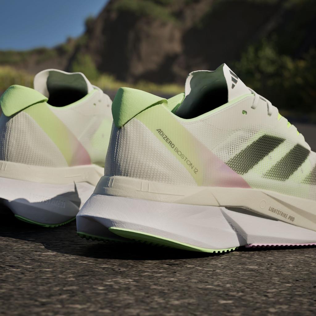 adidas Adizero Boston 12 Cloud White Core Black Green Spark