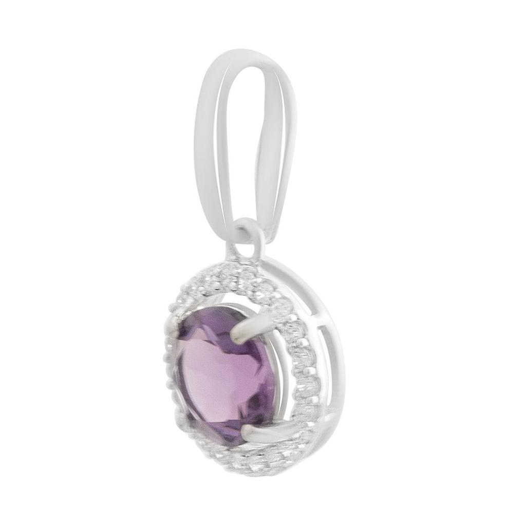 Серебряная подвеска с аметистом 2.104ct (2189381)