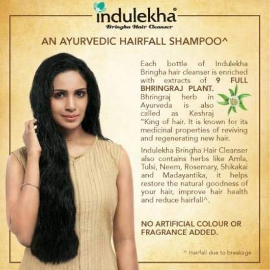 Indulekha Bringha Anti Hairfall Cleanser Shampoo Pack of 2 (100 Ml)