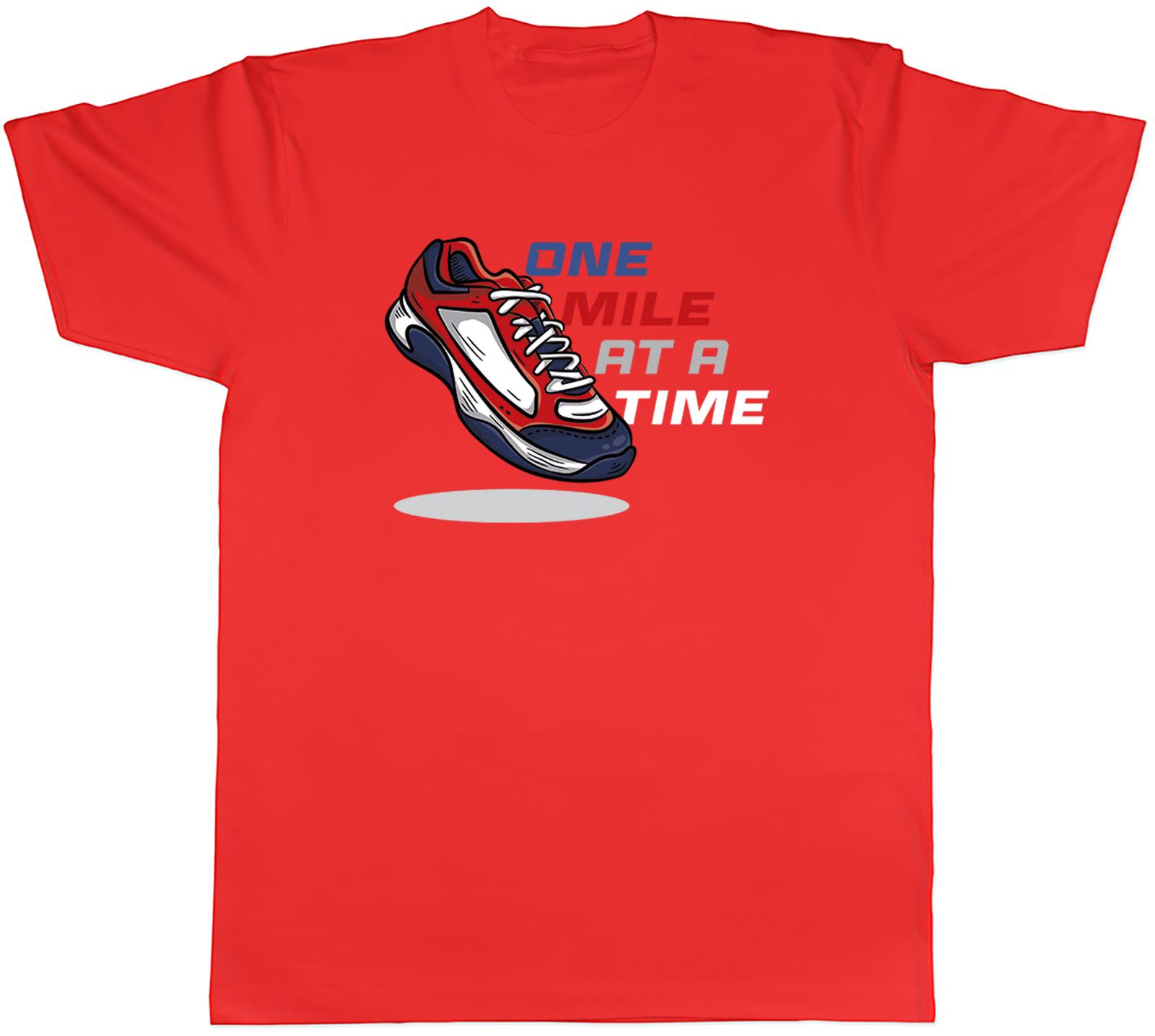One Mile at a Time Funny Marathon Runner Unisexs TShirt Tee Gift Top S