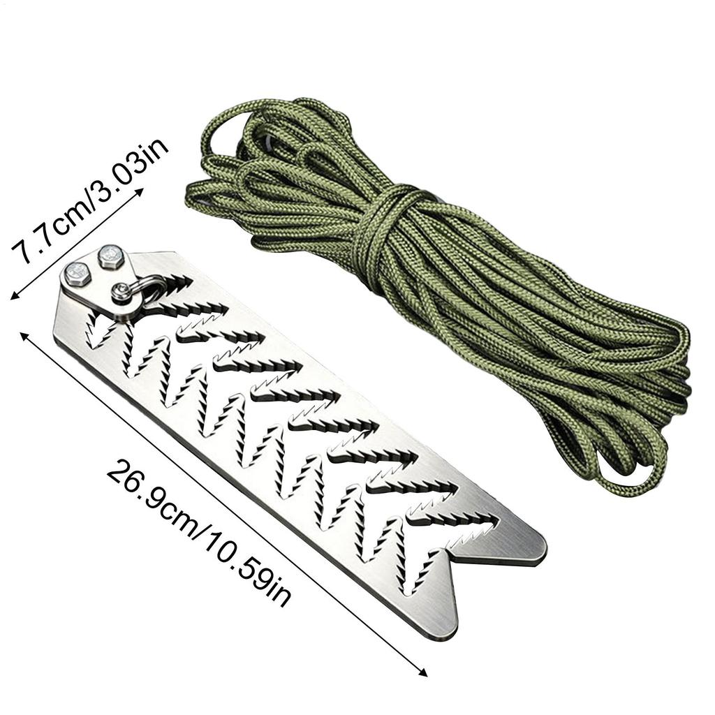 Cortador de Hierba para Plantas Acuáticas Plegable de Alta Resistencia con Cuerda de 20 Metros Cortador de Plantas Acuáticas para Barcos Canoas Pesca