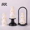 Battery Operated Halloween Lamp LED Skull Night Light, Resin Decorative Candle Detailed Themed Ornament for Room, Haunted House, Unique Tabletop