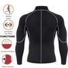 Silver Coated Neoprene Sauna Suit Set: Long Sleeve Top & Pants for Fitness
