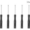 5PCS Mini Slotted Screwdriver, 2mm Flat Head for Watch Eyeglasses Electronics Toy Repair, Non-magnetic, 3.27"(83mm) Total Length (Black Handle)