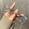 1 Pair of Chic Anti-Blue Light Glasses for Women  Large Square Frame with Sparkling Rhinestone Detail