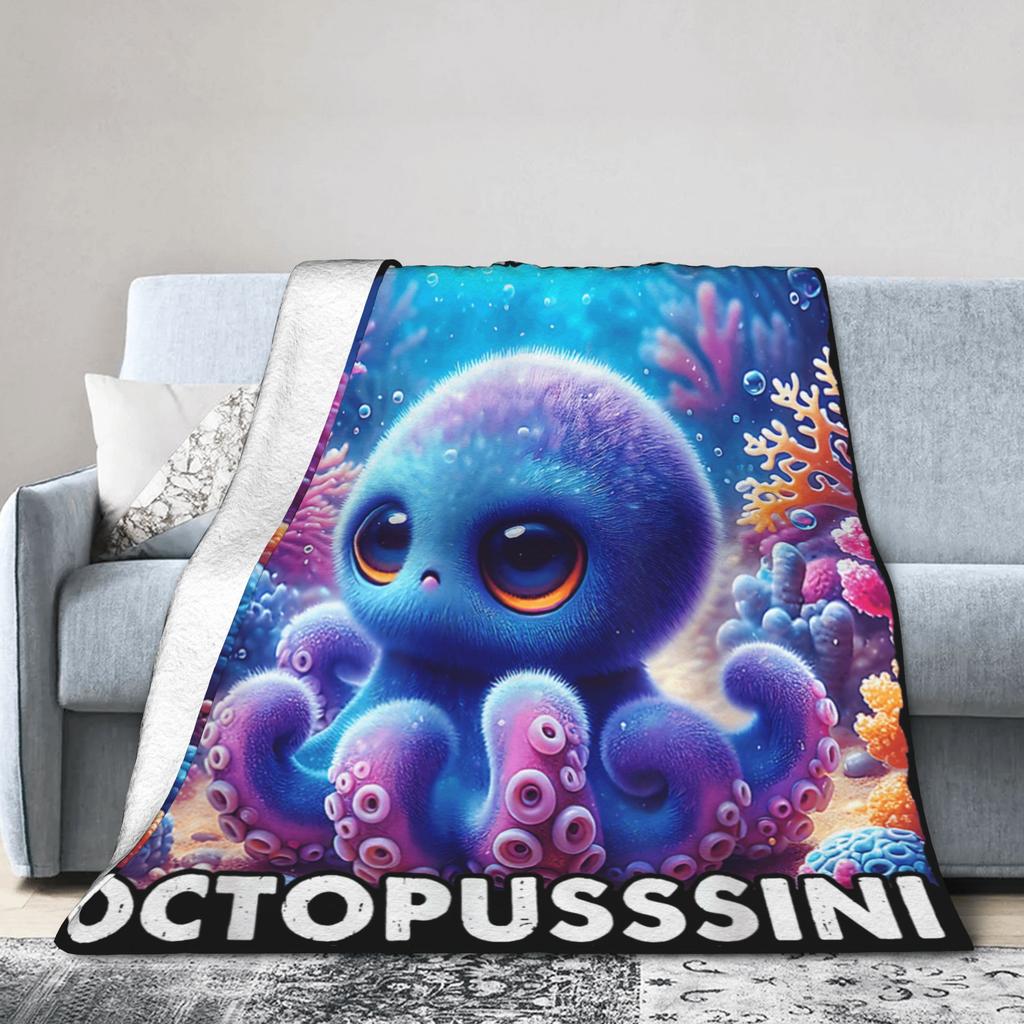 Warm Soft Blanket Funny Italian Brainrot Memes Compilation Bedding Throws Flannel Bedspread For Couch Chair Sofa Bed Bed Cover