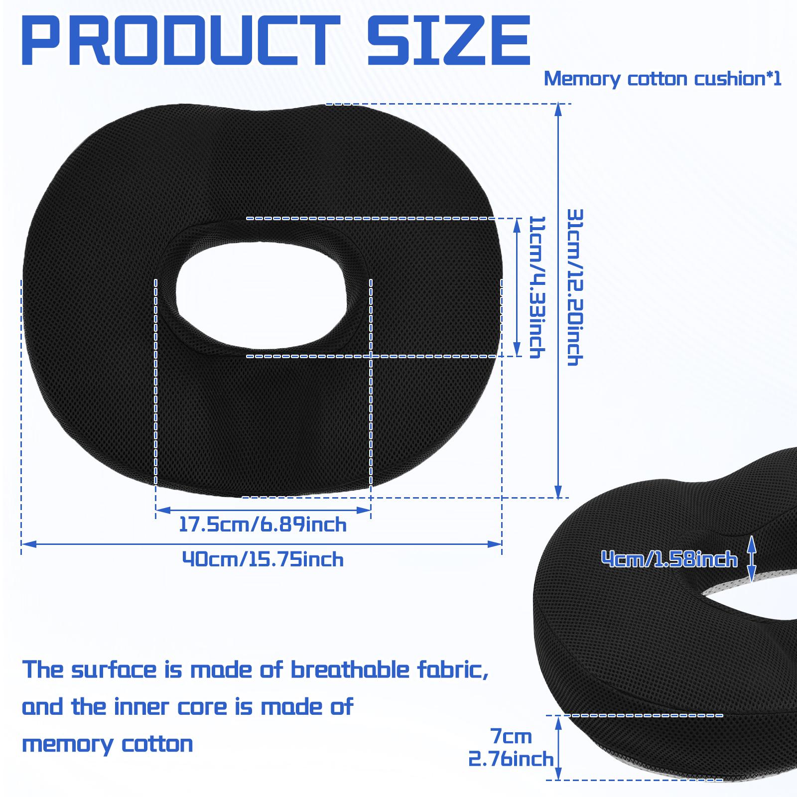 

Donut Seat Cushion Comfortable Memory Foam Cushion With Anti Slip Bottom Ergonomic Office Chair Cushion Massage Buttocks Pad