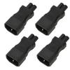 4Pcs IEC320 C14 to IEC320 C7 Power Adapter Universal Black Connector Converter Replacement for PDU Case Laptop Socket
