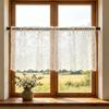 New Privacy Cover Short Curtain Vintage Breathable Lace Curtain Dustproof Door Curtain Kitchen