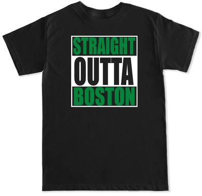 STRAIGHT OUTTA BOSTON CELTICS BASKETBALL GREEN BIRD GARNETT PIERCE MENS T SHIRT Unisex T-Shirt