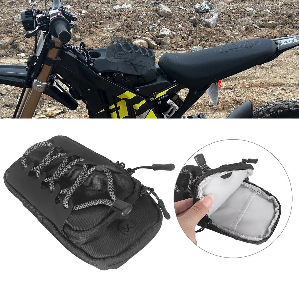 Oversized Reflective Storage Pouch With Quick Release Straps Perfect For Adventure Motorcycles Long Distance Travel