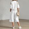 Fashion Women's Short Sleeve Shorts Shirts Loose Pants Two-Piece Set