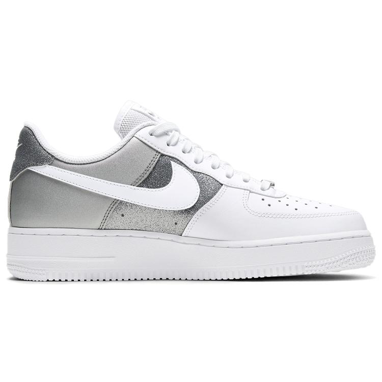 New Nike Air Force 1 Low 07 White Metallic Silver Women's DD6629-100