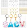 Screw Pins Eye Metal Bulk Split Key Ring Set For Diy Resin Keyring Art Craft