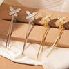 Gold-Plated Zircon Butterfly Tassel Ear Clip: Versatile, Luxurious Jewelry for Women
