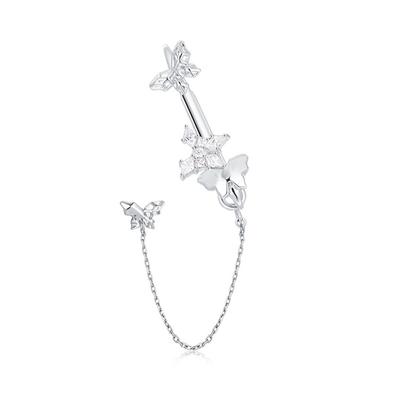 BELLA BOX Light Luxury Small Fragrance Style Butterfly Fringe Earrings Suitable For Women's Daily Party Fashion Jewelry