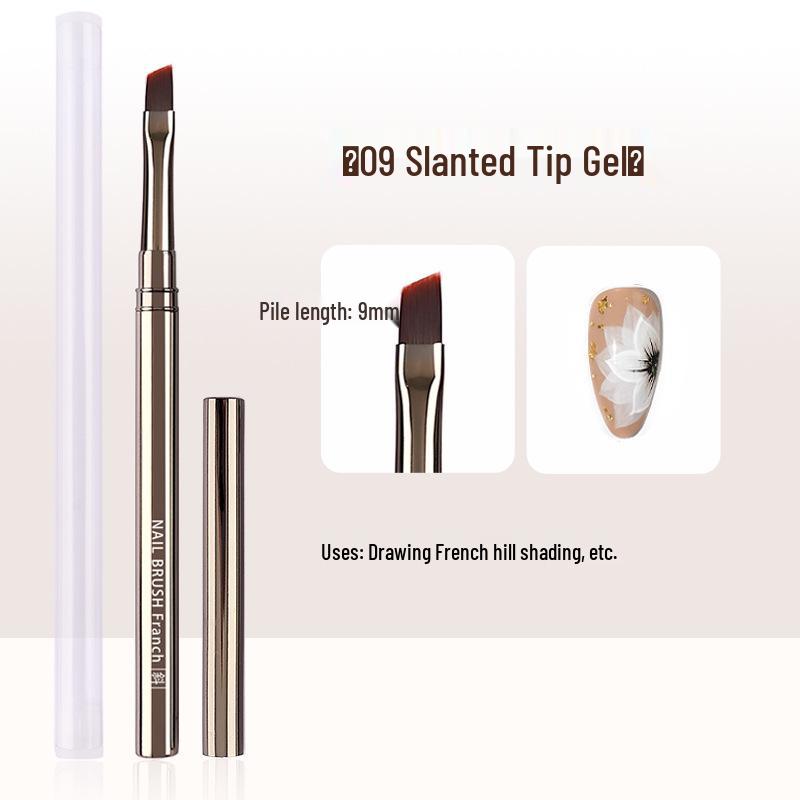 Metal Rod Nail Art Brush Set: Gel Polish, Painting, Flower & Liner Brushes