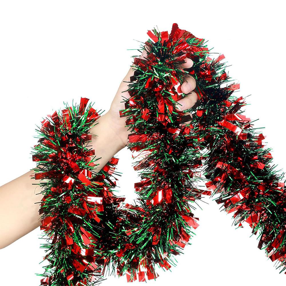 

2M Merry Christmas Decorations Strip Ribbon Christmas Tree Ornament Bears Gingerbread People Snowmen New Year Supplies Red Green