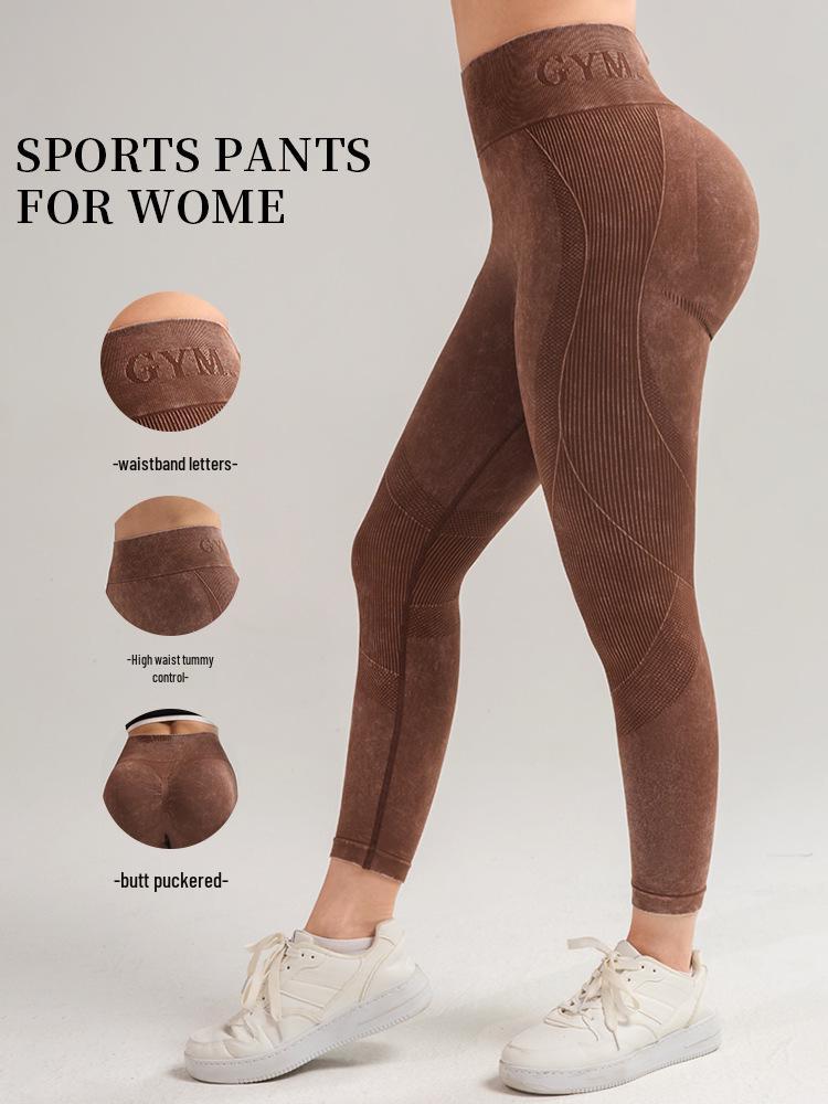 High Waist Seamless Peach Butt Yoga Leggings for Women - Hip Lifting, Tight Fit, High Elasticity Fitness Pants