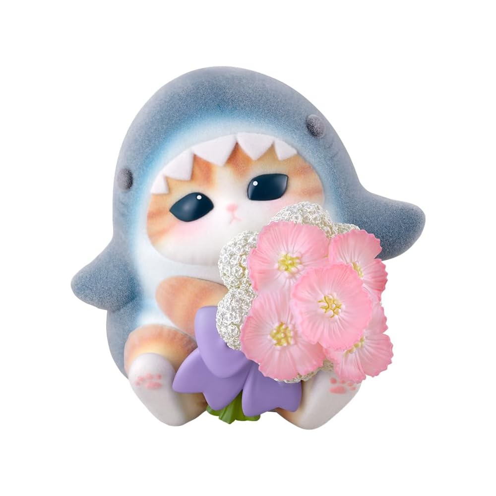

Rowtashii mofamofy mofusand Shark Cat Figure 90mm PVC ABS Nylon Painted Collectible Toy