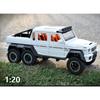 1/20 BENZ G65 G63 6*6 Big Tire Alloy Car Model Diecast Metal Toy Off-Road Vehicles Car Model Sound and Light Simulation Children Gift