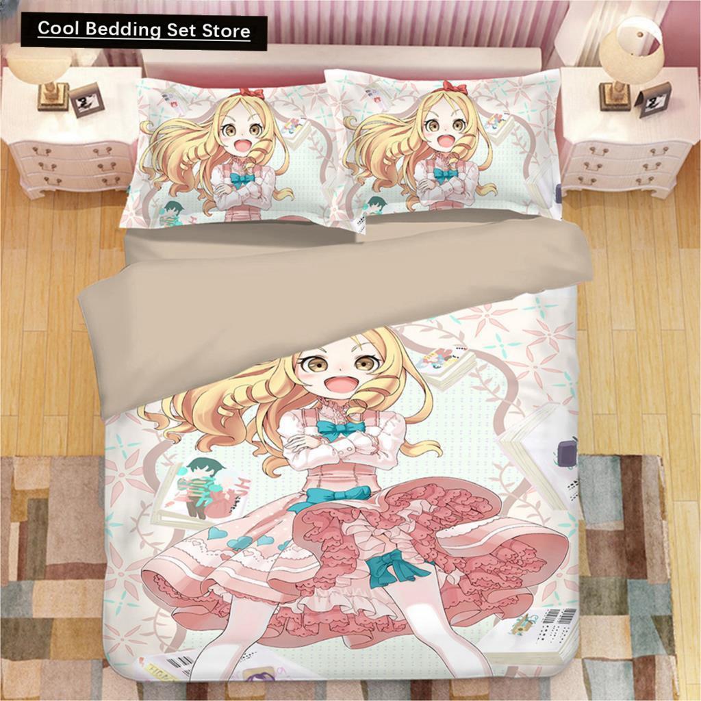 Kawaii Izumi Sagiri 3D Anime Druck Bettwäsche Set Bettbezüge Kissenbezüge Einteilige Bettdecke Bettwäschesets Bettwäsche Bettbezug