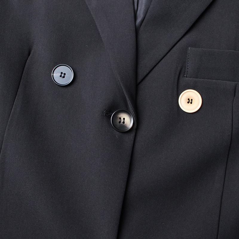 European-American Commuter Suit Collar Long Sleeve Button Stitching Women's Jacket, Pure Design, 2025 Fashion