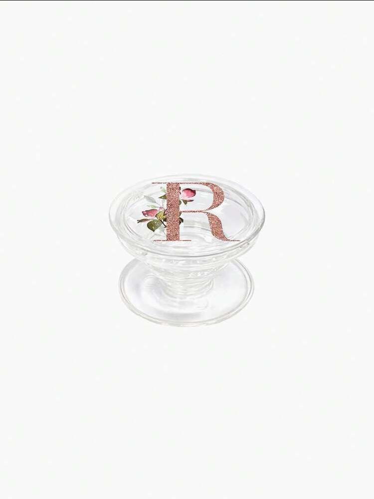 

Elegant Pink Rose Transparent Phone Holder with Retractable Airbag Design