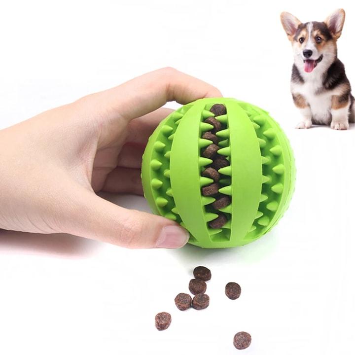 Pet toy leaky food ball Bite resistant teething pet toy ball teething rubber elastic ball