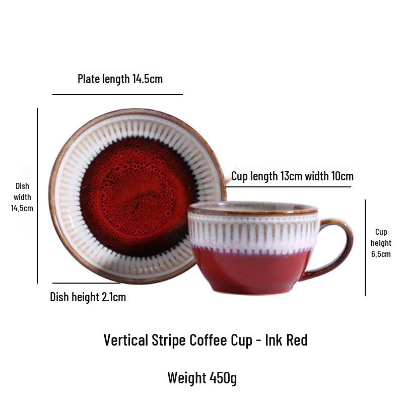 

Abay Retro Kiln-Glazed Ceramic Coffee Cup Set