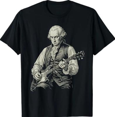 George Washington President Playing Guitar Retro Vintage T-Shirt