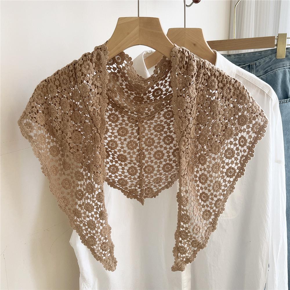 

Новый шарф на плечо шаль женский поддельный воротник защита плеч шарф кондиционируемая комната камзол украшение в паре с узлом защиты шеи 66*66*106cm