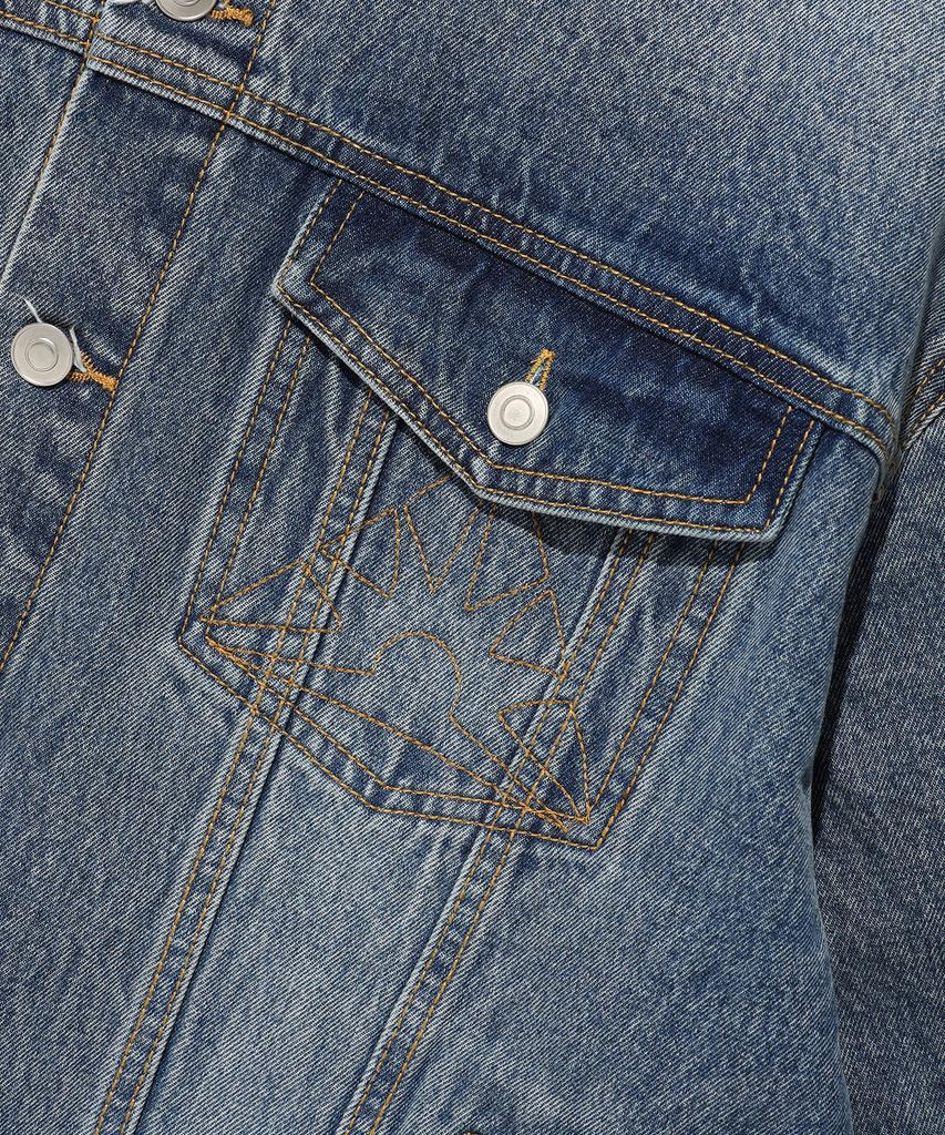 Istkunst Denim Mix Sweat Hooded Jacket_Blue(Ik2Esmd110A)