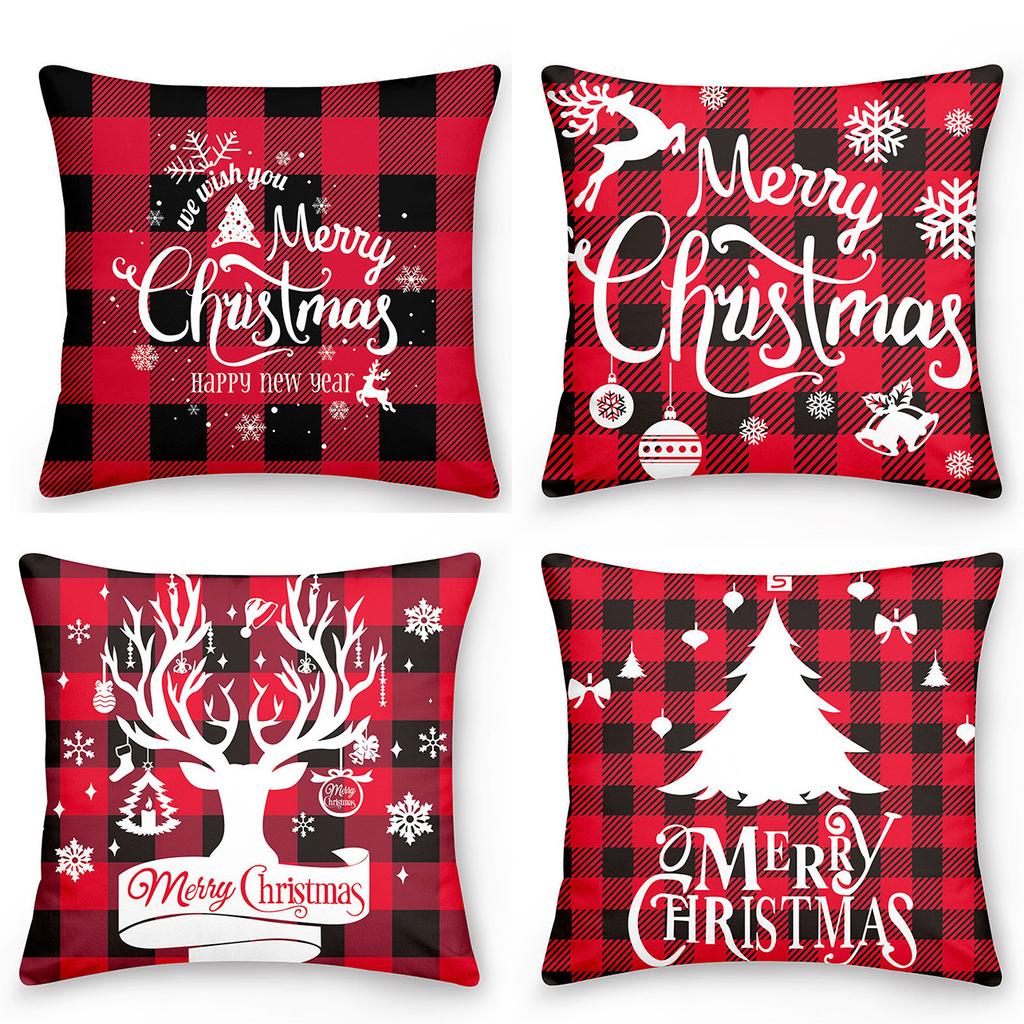 Popular Christmas Pillowcases for Holidays Santa Claus Linen Home Decoration Pillowcases