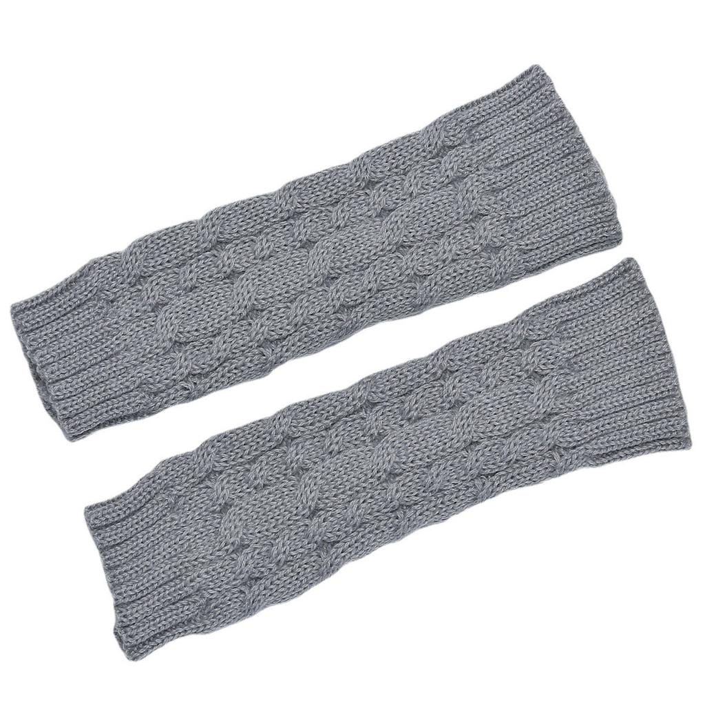 Short Cotton Patterned Woolen Exposed Finger Arm Sleeves for Men and Women Knitted Warm Half Finger Sleeves